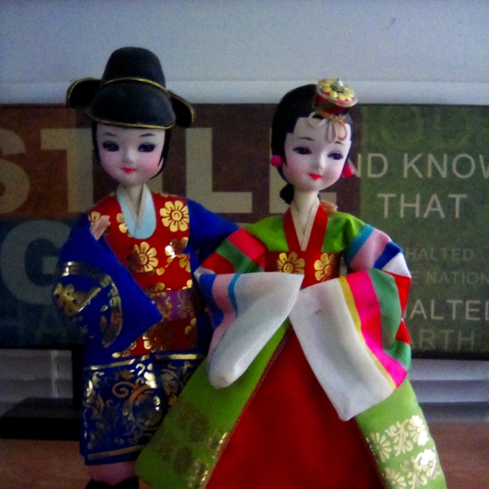 Traditional Korean Hanbok Dolls
